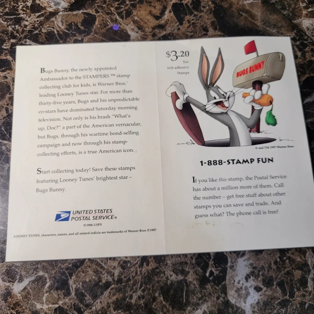 Bugs Bunny 32 Cent Stamp Sheet
